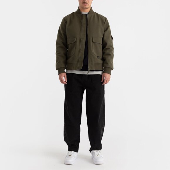 BNWT Revolution of 1995 - Men's Army Green Recycled Utility Bomber Jacket - Picture 5 of 6